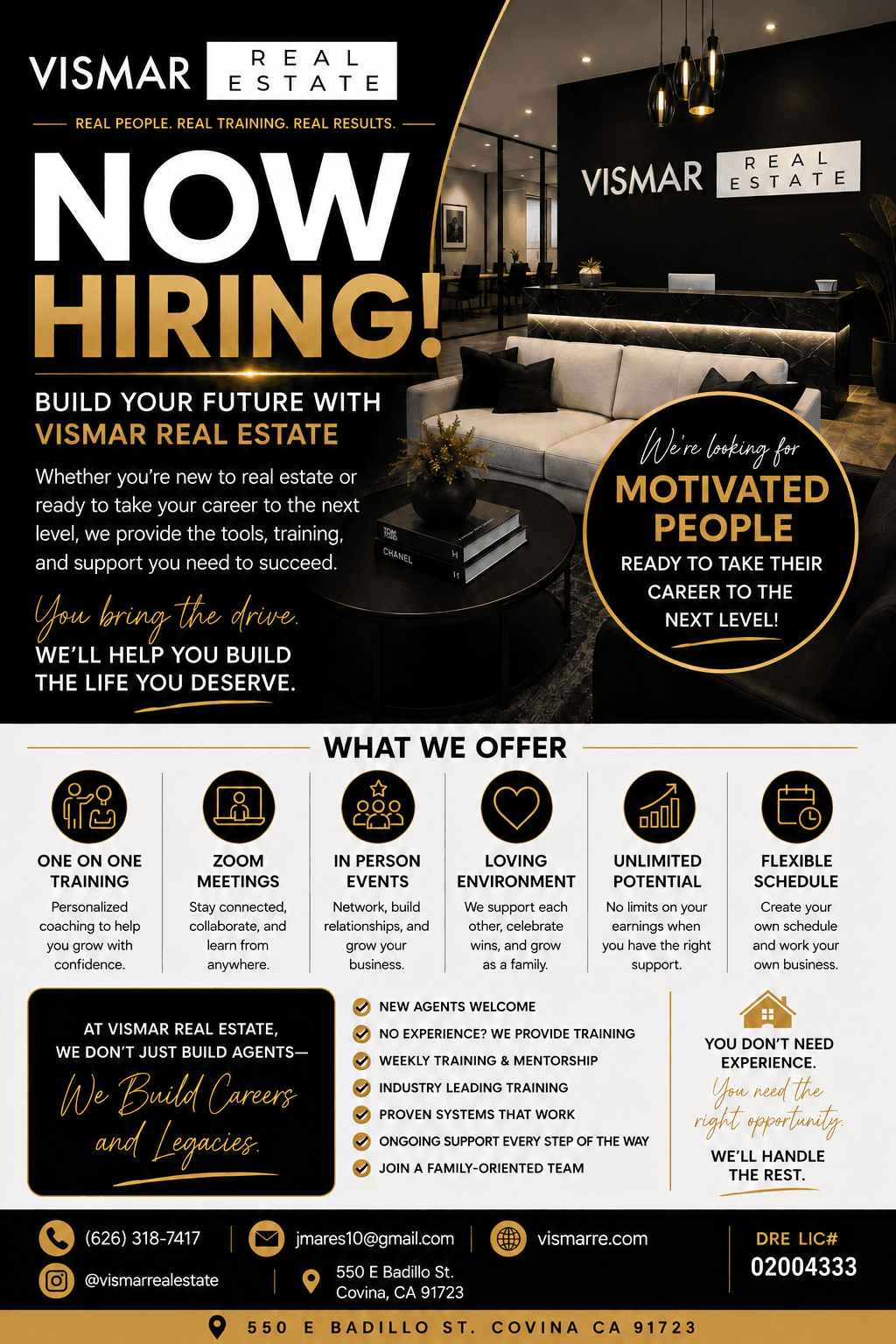 Vismar hiring flyer